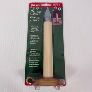 Carlon Traditional Battery Flicker Candle Adjustable Base Dusk Dawn FPC1210 New